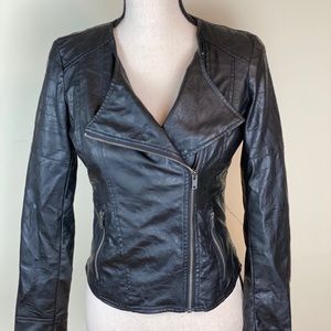 Pins and Needles vegan leather jacket